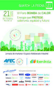 AFEC e Iberdrola convocan el VI Foro de Bomba de Calor 2026