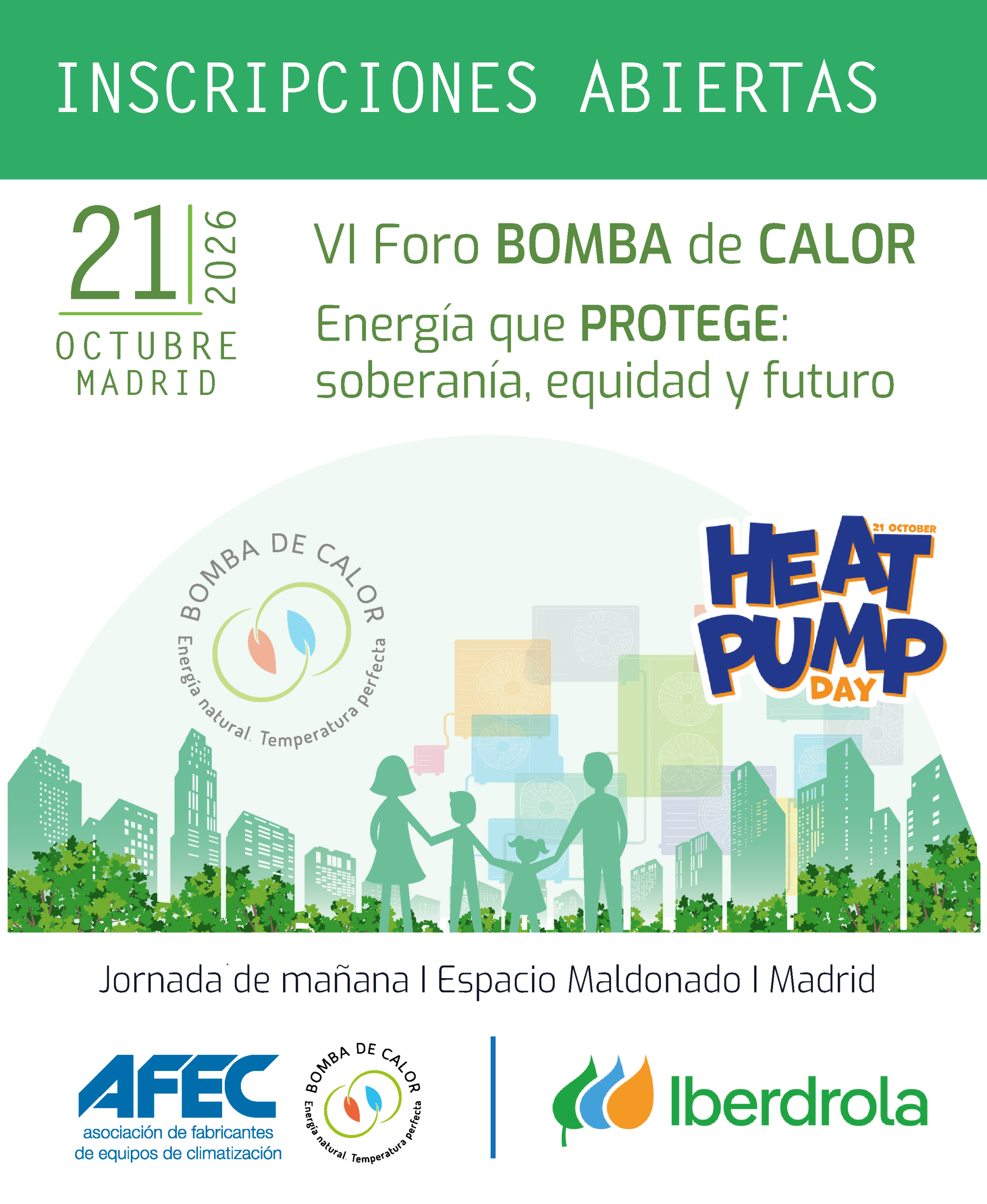 El VI Foro de Bomba de Calor analizará cómo la electrificación de la climatización protege hogares, sistema energético y el futuro sostenible